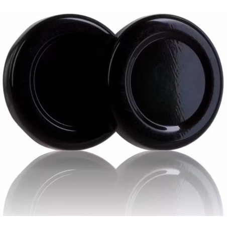 Coperchio TO 48mm nero gonna alta H14 pastorizzabile - Confezione da 20 unità