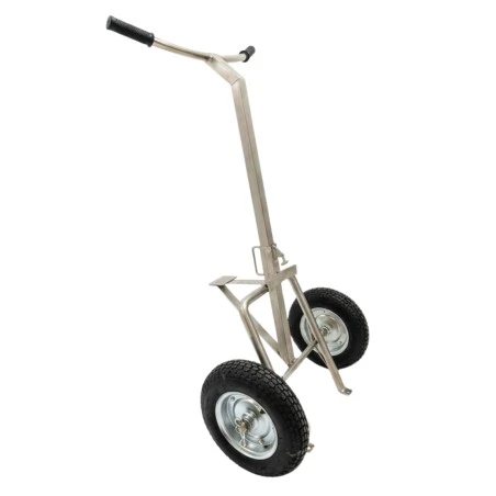 Chariot en acier inox pour le transport de fûts de miel Manutention et Transhumance