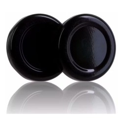 TO 43mm schwarz pasteurisierbarer Deckel - Packung 40 Stück
