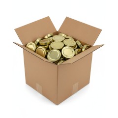 Tapa TO 70mm dorada falda alta H14 pasteurizable - Caja 620 ud. Tapas y cierres