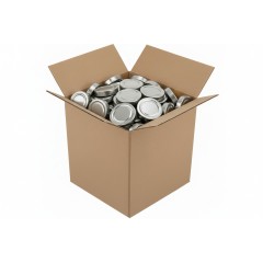 Couvercle TO 70mm argenté jupe haute H14 pasteurisable - Caisse de 620 unités Couvercles