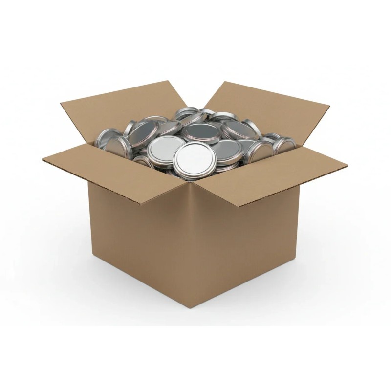 Couvercle TO 77mm argenté pasteurisable - Caisse de 950 unités Couvercles