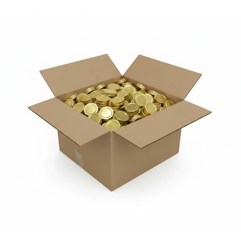 TO 53mm gold pasteurisierbarer Deckel - Karton 2000 Stück