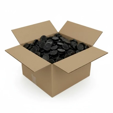Couvercle TO 48mm noir pasteurisable - Caisse de 2500 unités Couvercles