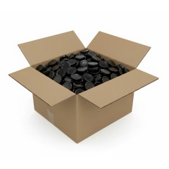 Couvercle TO 53mm noir pasteurisable - Caisse de 2000 unités Couvercles