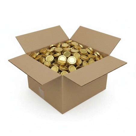 Tapa TO 58mm dorada pasteurizable - Caja 1600 ud. Tapas y cierres