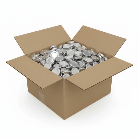 Tapa TO 58mm plateada falda alta H14 pasteurizable - Caja 900 ud. Tapas y cierres