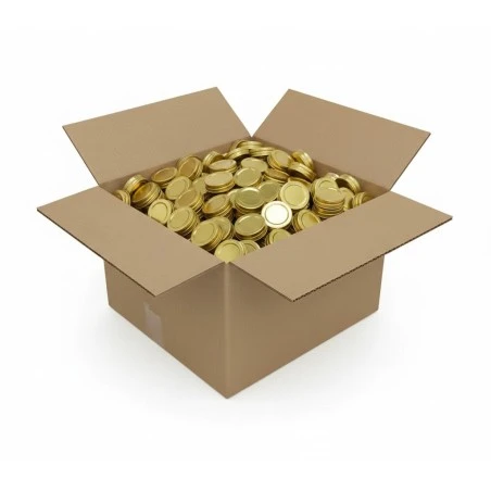 Couvercle TO 63mm doré pasteurisable - Caisse de 1440 unités Couvercles
