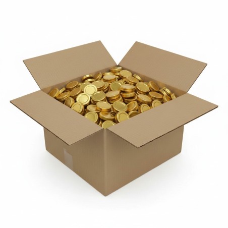 TO 66mm gold Hochrand H14 pasteurisierbarer Deckel - Karton 720 Stück