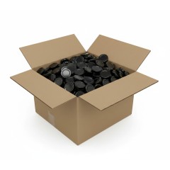 Couvercle TO 70mm noir pasteurisable - Caisse de 1150 unités Couvercles