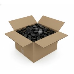 Couvercle TO 77mm noir pasteurisable - Caisse de 950 unités Couvercles
