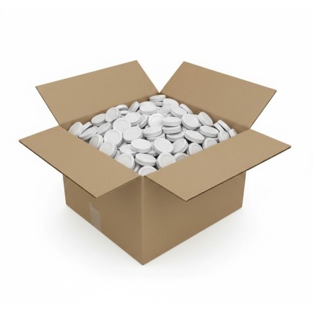 Tapa TO 77mm blanca pasteurizable - Caja 950 ud. Tapas y cierres