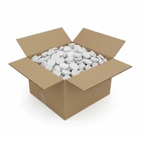 Tapa TO 77mm blanca pasteurizable - Caja 950 ud. Tapas y cierres