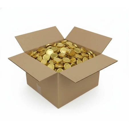 Couvercle TO 82mm doré pasteurisable - Caisse de 750 unités Couvercles