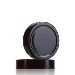 Tapa TO 70mm negra falda alta H14 pasteurizable - Caja 620 ud. Tapas de bote y cierres