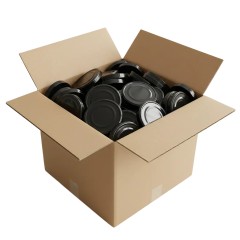 Couvercle TO 110 noir pasteurisable - Caisse de 270 unités Couvercles