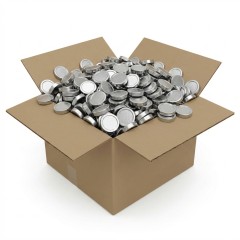 Couvercle TO 63mm argenté jupe haute H14 pasteurisable - Caisse de 880 unités Couvercles