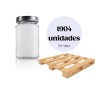 Palette 1904 ud - Aura 370 ml (500g) TO63 Deep Bocaux en verre en gros (par palettes)