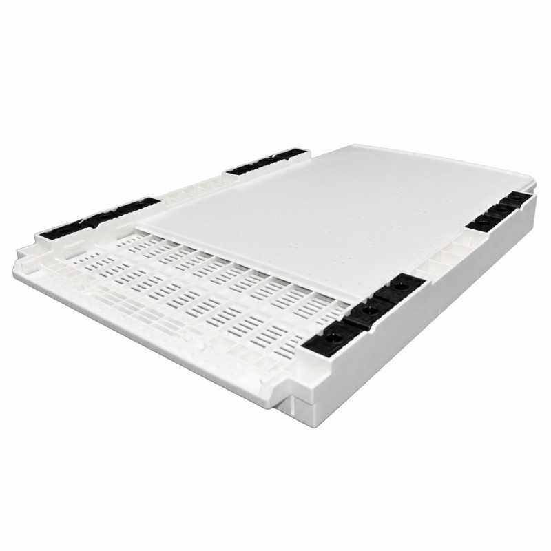Fondo sanitario in plastica ANEL® LockFit per arnia Langstroth — Set con cassetto, porta e piedini