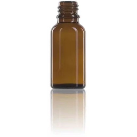 Frasco topacio âmbar 30 ml própolis DIN18 sem tampa - Pack 115 un.