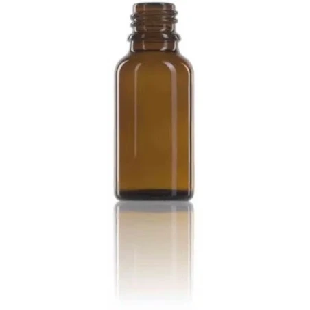 Frasco topacio âmbar 30 ml própolis DIN18 sem tampa - Pack 115 un.