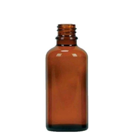 Flacone topacio ambrato 50 ml propoli DIN18 senza tappo - Pack 88 pz.