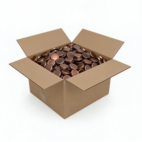 Couvercle TO 66mm bronze pasteurisable - Caisse de 1310 Couvercles