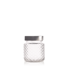 GLAM 300 ml glass jar, extra-tall TO70 H18 neck - Pack of 25 Honey Crystal Jars