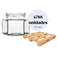Palette 4788 ud - Pot hexagonal 106 ml TO53 Bocaux en verre en gros (par palettes)