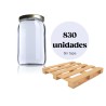 Palette 830 u - Pot Demi-Gallon 1966 ml TO110 Bocaux en verre en gros (par palettes)