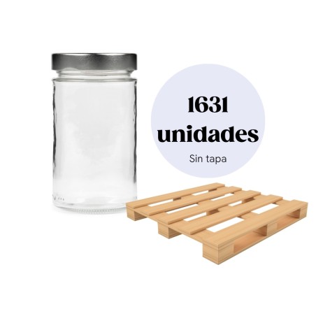 Palette 1631 u - Pot Aura 445 ml col haut TO70 Bocaux en verre en gros (par palettes)