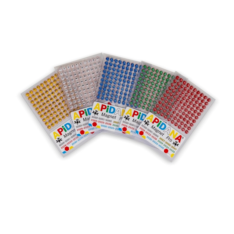 Placas magnéticas numeradas ApiDana Magnet Pro para rainhas