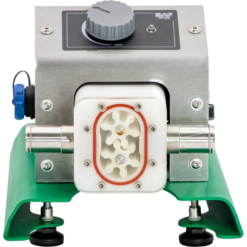 Bomba de mel compacta de engrenagens 100 l/h, reversível e com regulador de velocidade, SAF NATURA