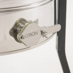 Extractor de miel transparente 2 cuadros tangencial manual Ø400 mm LYSON Extractores de miel Tangenciales