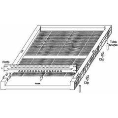 Base NICOT® ventilación total para colmenas Dadant Blatt Colmenas y cuadros de Plástico