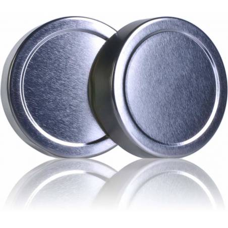 Couvercle 66 mm jupe haute pasteurisable ARGENT Couvercles