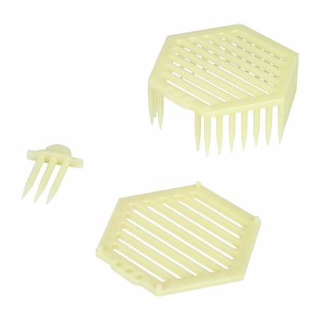 Lot 10 Cages à Reine Hexagonales En Plastique - Outil Apiculture 8x7x4.4cm