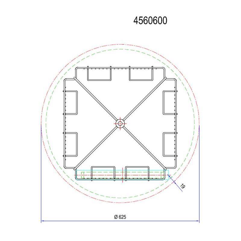 Extractor de miel manual 4 cuadros FALCO® Lega Extractores de miel
