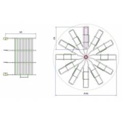 Extracteur radiaire KIWI® avec cages 12 cadres Langstroth Extracteurs Radiaires