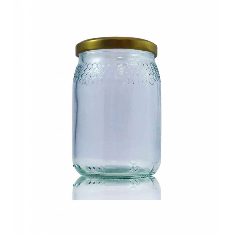 Frasco de vidrio miel 212ml celdillas Tarros de cristal para miel