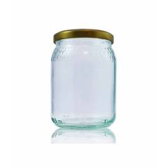 Frasco de vidro de mel de 105 ml com células