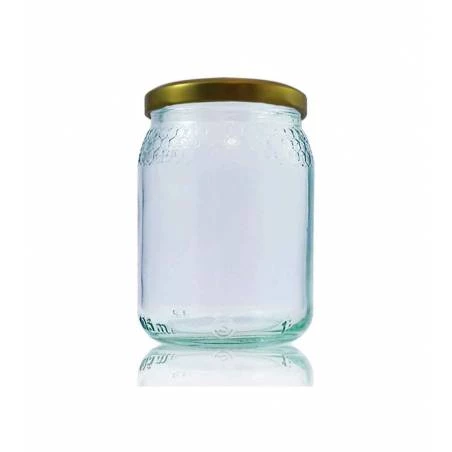 Frasco de vidro de mel de 105 ml com células