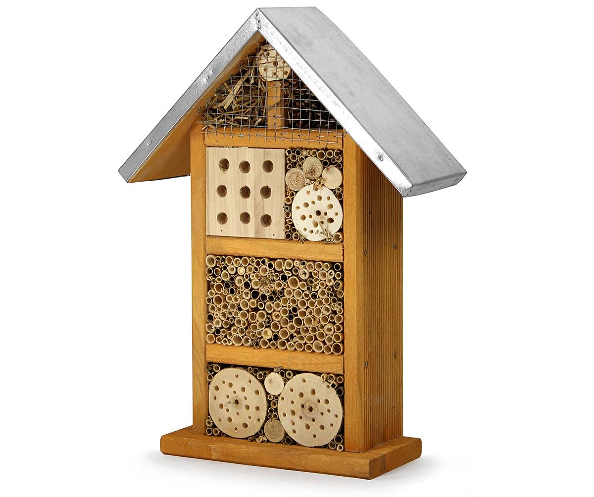 Hôtel à Abeilles Solitaires En Bois – Ruche Interactive Pour Abeilles Sauvages Et Pollinisateurs