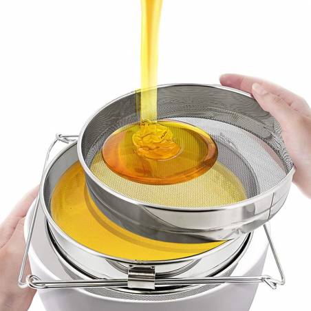 Honigfilter Aus Edelstahl – Doppeltes Sieb Für Imker, Lebensmittelecht, Rostfrei, Passend Für Eimer – Zur Honigklärung & -filtration