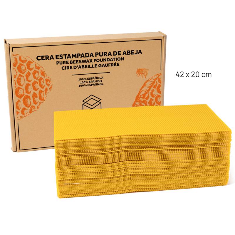 Carton de feuilles de cire gaufrée de 5kg Cire