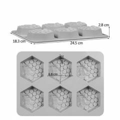 Stampo per sapone in silicone esagonale