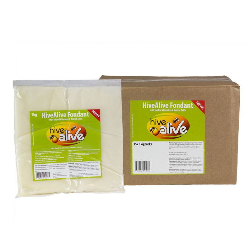 Fondant Hive Alive 12kg Refuerzos nutricionales para las abejas