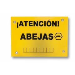 Panneau d'Avertissement Atención abejas y zona videovigilada