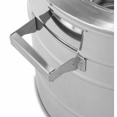 Doppelwand-Abfüller 70 kg aus Edelstahl