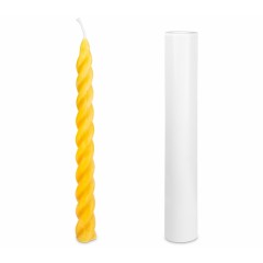 2 piezas de molde de silicona para velas cónicas hechas a mano con forma de  espiral larga trenzada, velas en espiral para velas de cena, para